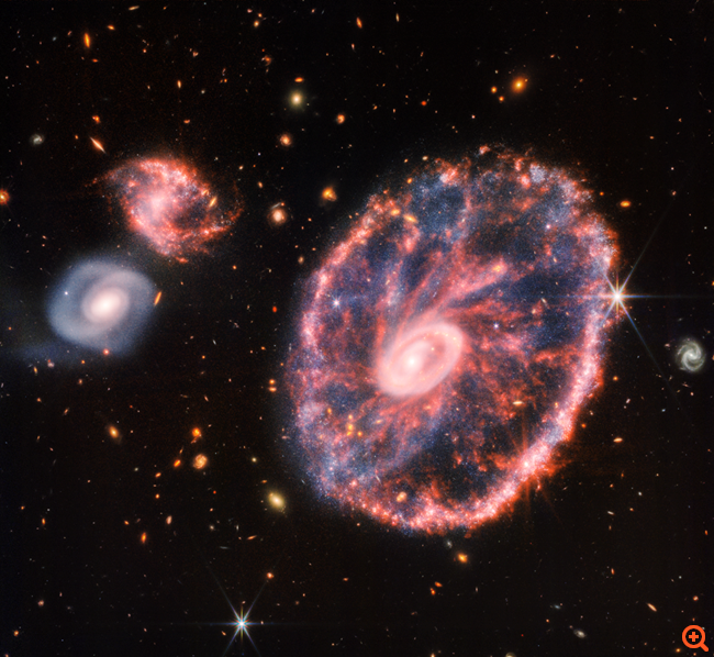 Νέα φωτογραφία από το τηλεσκόπιο James Webb, του μακρινού γαλαξία Cartwheel