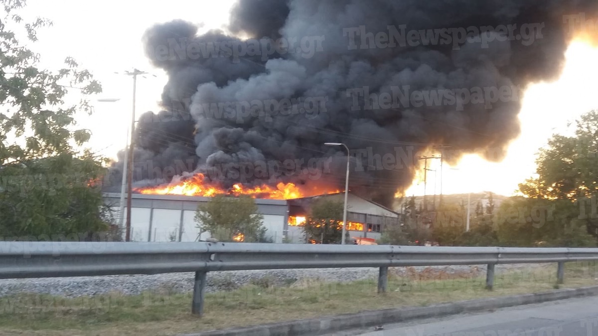 ΒΙ.ΠΕ Βόλου: Τεράστια ζημιά σε εργοστάσιο – Γιγαντιαία επιχείρηση της Πυροσβεστικής (βίντεο)