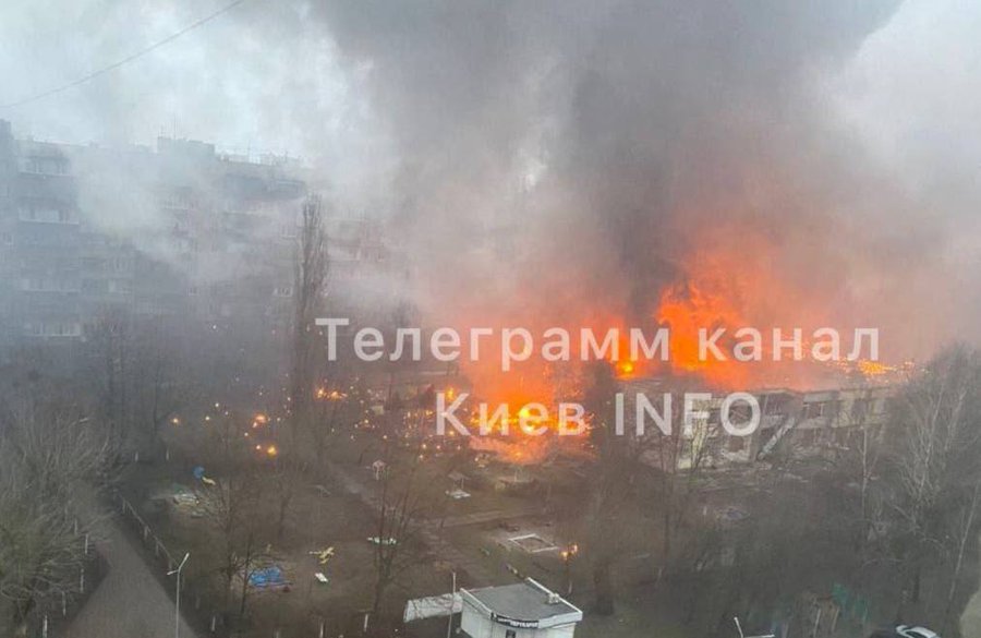 Ουκρανία: Ελικόπτερο έπεσε κοντά σε παιδικό σταθμό στο Κίεβο