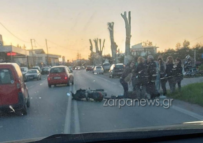 Κρήτη: Τραυματίστηκε οδηγός μηχανής σε Τροχαίο στα Χανιά