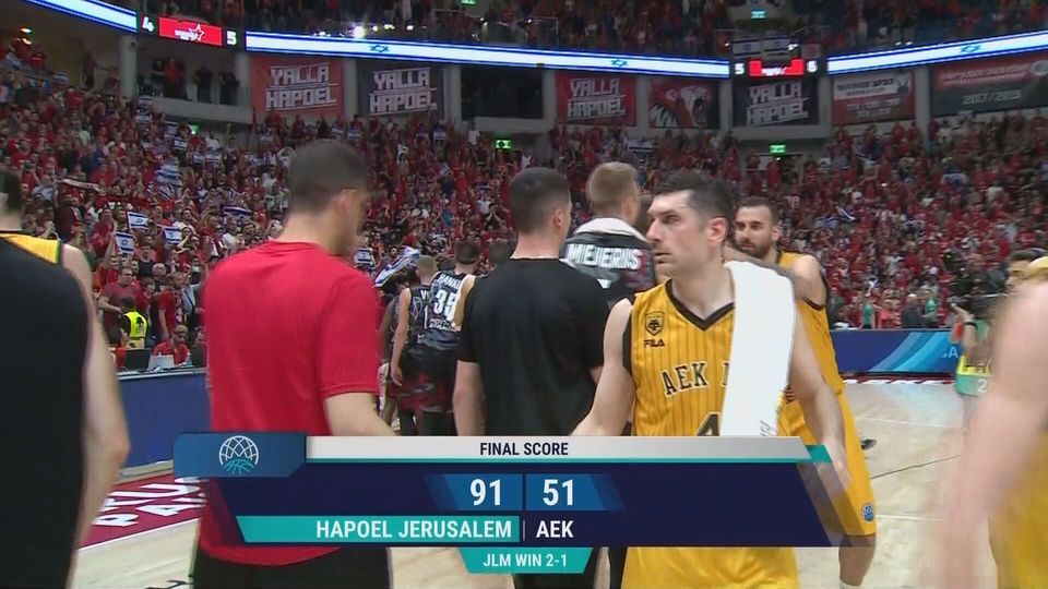 Χάποελ Ιερουσαλήμ - ΑΕΚ 91-51: Άδειασε από κουράγιο κι αποκλείστηκε από το Final Four του Basketball Champions League