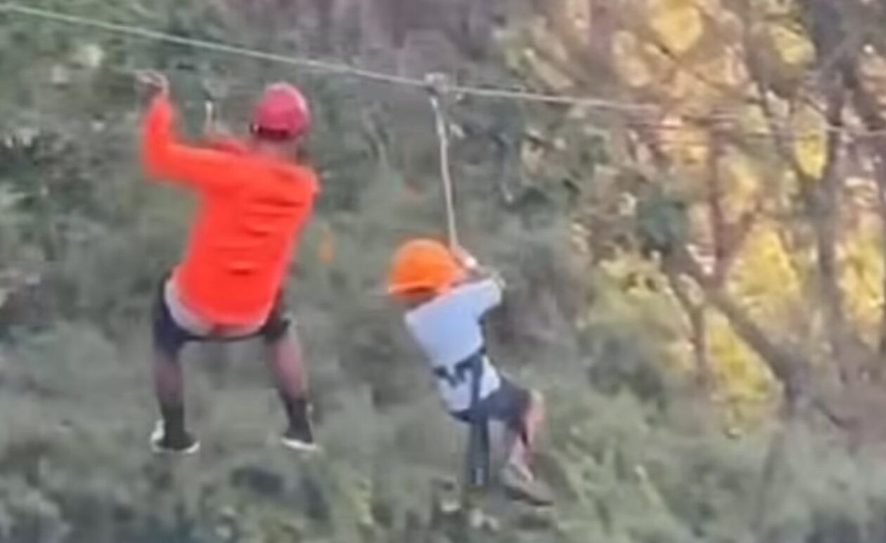 Τρομακτική πτώση 6χρονου από τα 12 μέτρα, έσπασε η ζώνη του zip line – Βίντεο