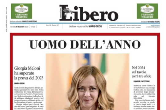 Η Τζόρτζια Μελόνι “άνδρας της χρονιάς” σύμφωνα με την εφημερίδα Libero