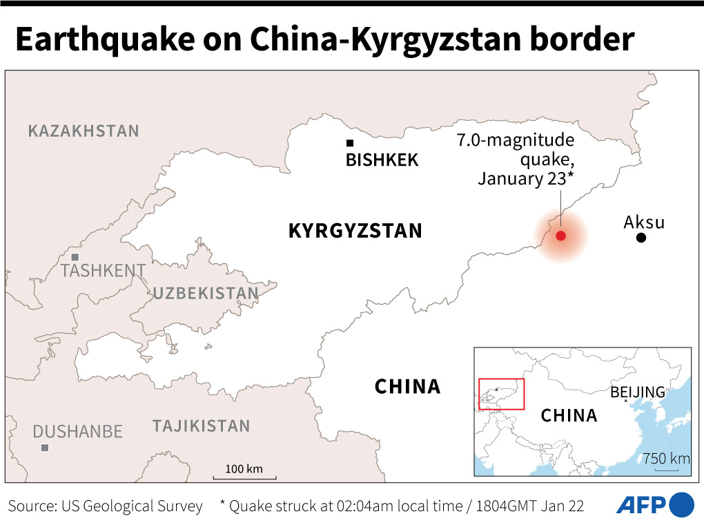 Κίνα: Σεισμός 7,1 Ρίχτερ στα σύνορα με το Κιργιστάν