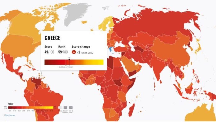 Διεθνής Διαφάνεια: Ελλάδα και Κύπρος, σημαντική οπισθοχώρηση στον δείκτη αντίληψης της διαφθοράς