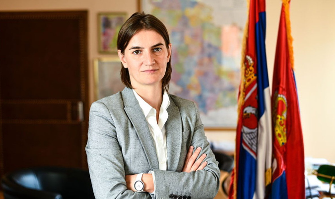 Σερβία: Η πρωθυπουργός Ά. Μπρνάμπιτς θα προταθεί για πρόεδρος της Βουλής