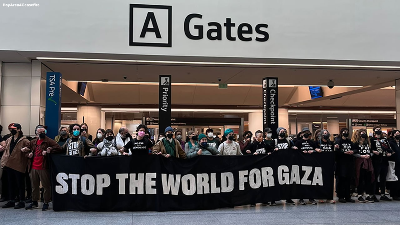 ΗΠΑ – Σαν Φρανσίσκο: Διαδηλωτές απέκλεισαν το αεροδρόμιο ζητώντας τον τέλος του πολέμου στη Γάζα