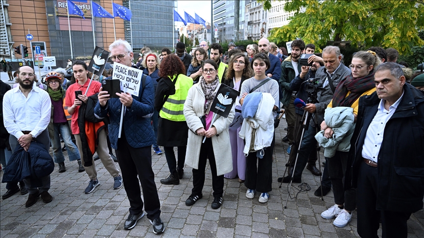 Βρυξέλλες: Εργαζόμενοι της Ευρωπαϊκής Ένωσης διαδήλωσαν κατά του πολέμου του Ισραήλ στη Γάζα